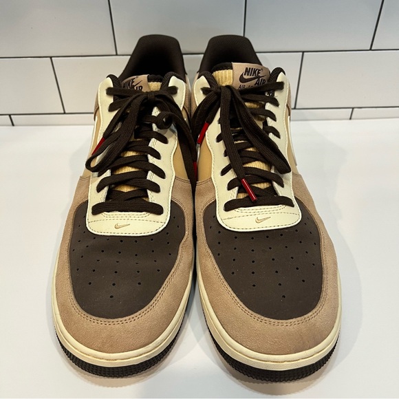 Nike Air Force 1 Low LV8 EMB Hemp Baroque Brown Coconut Milk  Size 15 - Picture 2 of 10